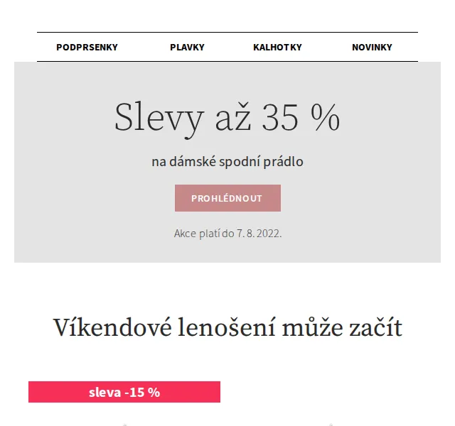 Astratex: Slevy až 35 % na dámské spodní prádlo – červenec 2022 | Nuslet.cz