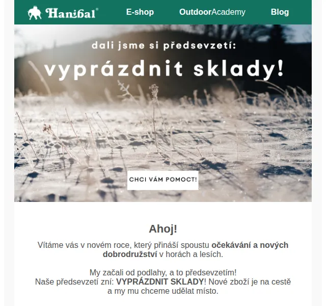 Hanibal: Novoroční výprodej skladů – leden 2022 | Nuslet.cz