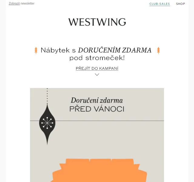 Westwing: Den nábytku s dopravou zdarma – červenec 2026 | Nuslet.cz