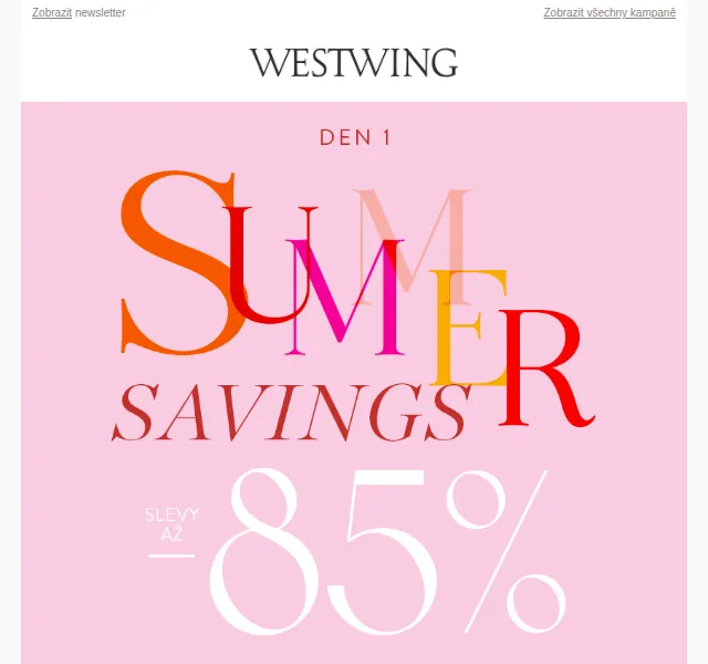 Westwing: Letní výprodej až 50 % – červenec 2026 | Nuslet.cz
