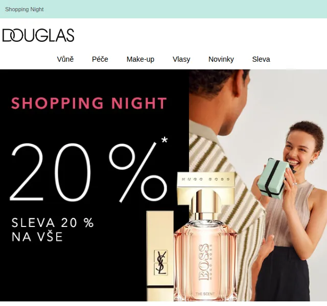 Douglas CZ: Shopping Night s 20% slevou – červen 2026 | Nuslet.cz