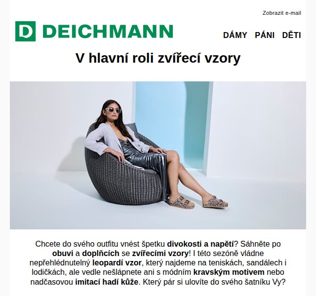 Deichmann: Zvířecí vzory na obuvi – Sleva 20 % | Duben 2026