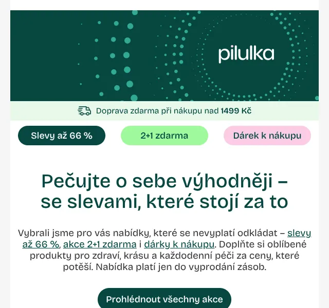 Pilulka.cz: Slevy až 66 % na vitamíny – červen 2026