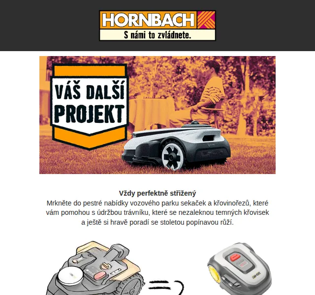 HORNBACH: Robotické sekačky s dárek zdarma – červen 2026 | Nuslet.cz