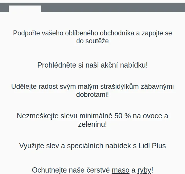 Lidl: sleva 50 % na ovoce a zeleninu – červen 2026 | Nuslet.cz