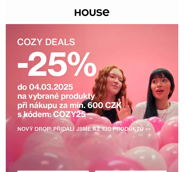 HOUSE: Sleva 25 % na 130+ novinek – červen 2026 | Nuslet.cz