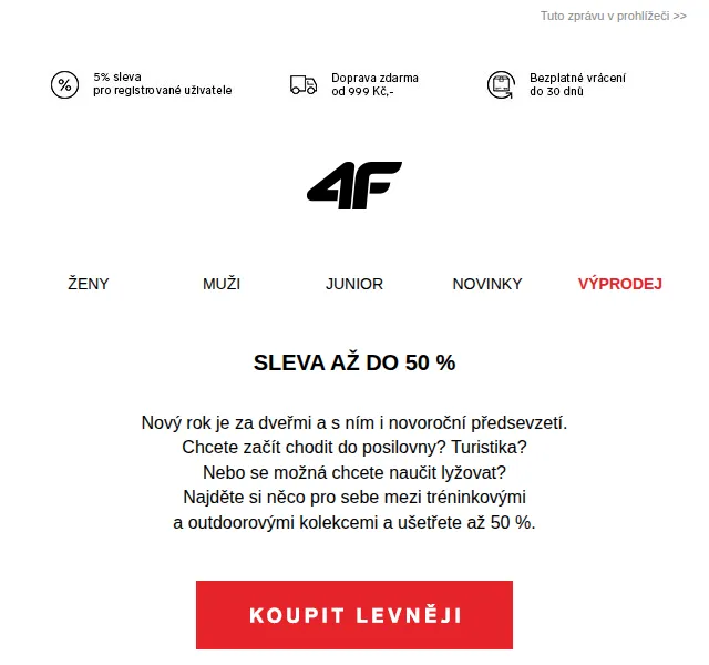 4Fstore: Zimní výprodej se slevou až 50 % – červenec 2026 | Nuslet.cz