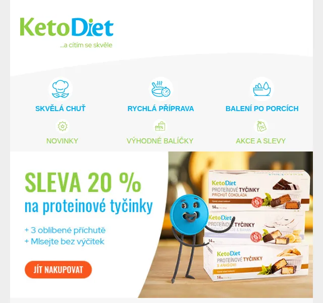 KetoDiet: Proteinové tyčinky s 20% slevou – srpen 2022 | Nuslet.cz