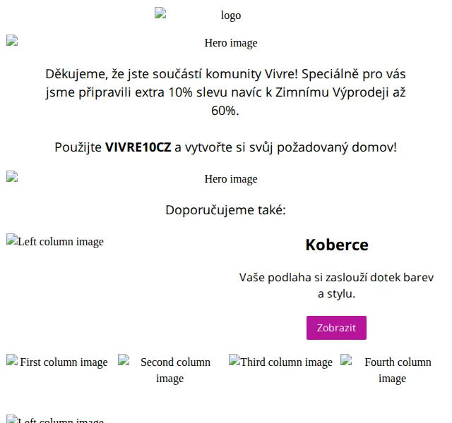 Vivre: Extra 10% sleva na Zimní Výprodej – červen 2026 | Nuslet.cz
