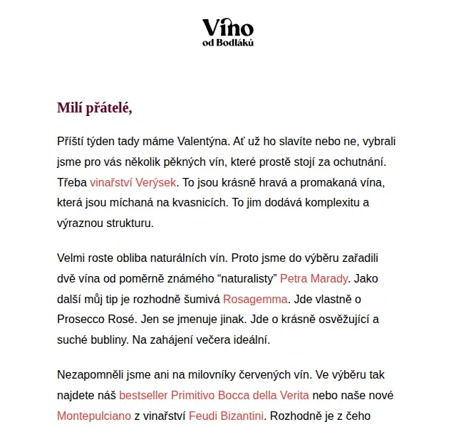 Jitka za Víno od Bodláků: Sleva 10 % na Valentýnská vína Verýsek, Petr Marada – červenec 2026 | Nuslet.cz