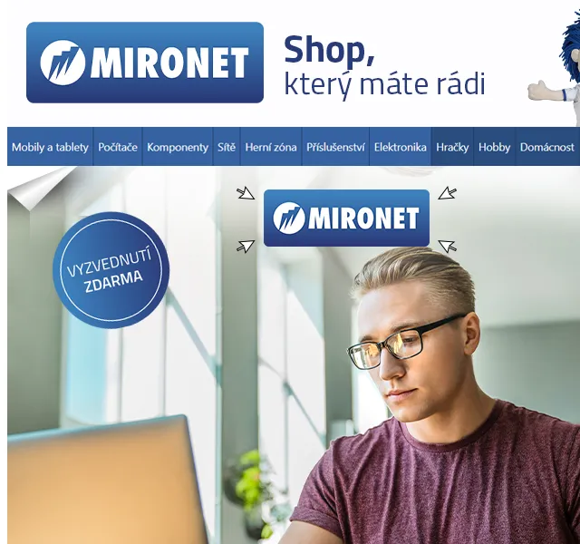 Mironet: Notebooky a PC komponenty značek – červenec 2026 | Nuslet.cz