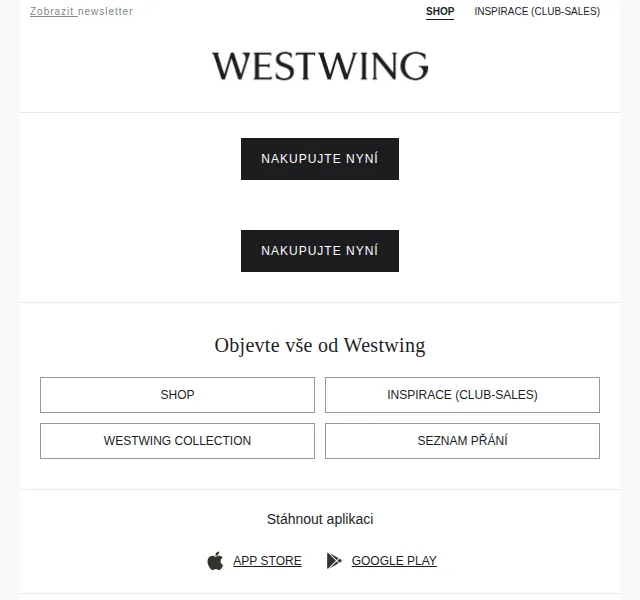 Westwing: Až 50% slevy na Westwing Collection – červen 2026 | Nuslet.cz