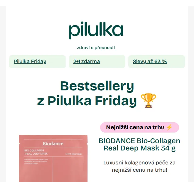 Pilulka.cz: Slevy až 64 % a 2+1 zdarma – červen 2026 | Nuslet.cz
