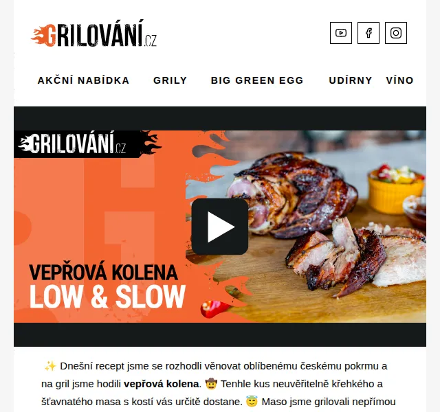 Grilování.cz - Tomáš Dytrych: Vepřová kolena LOW & SLOW – červen 2026 | Nuslet.cz