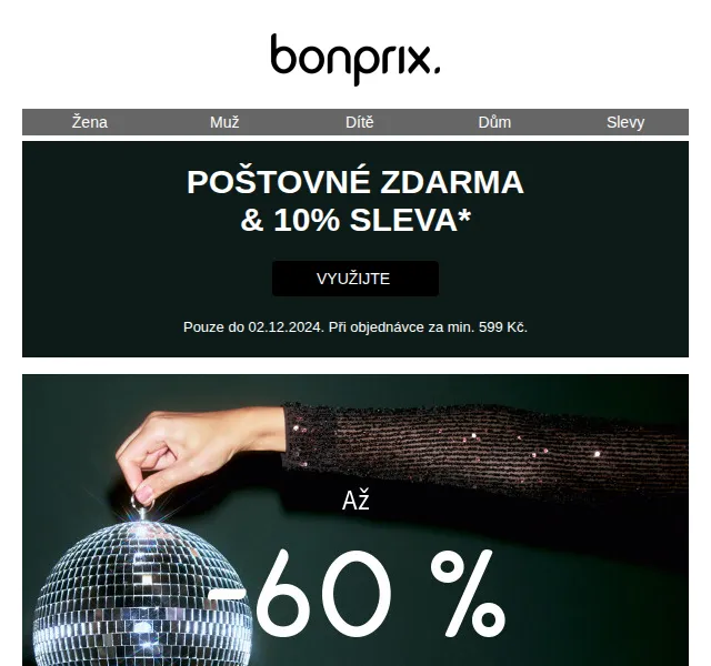 bonprix: 10% sleva a poštovné zdarma – prosinec 2024 | Nuslet.cz