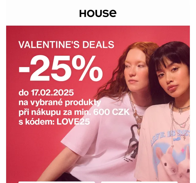 HOUSE: sleva 25 % na vybrané itemy – červen 2026 | Nuslet.cz