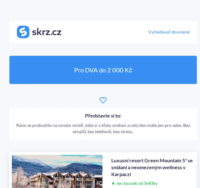 Vánoce na Skrz: Pobyty pro dva od 750 Kč – červenec 2026 | Nuslet.cz