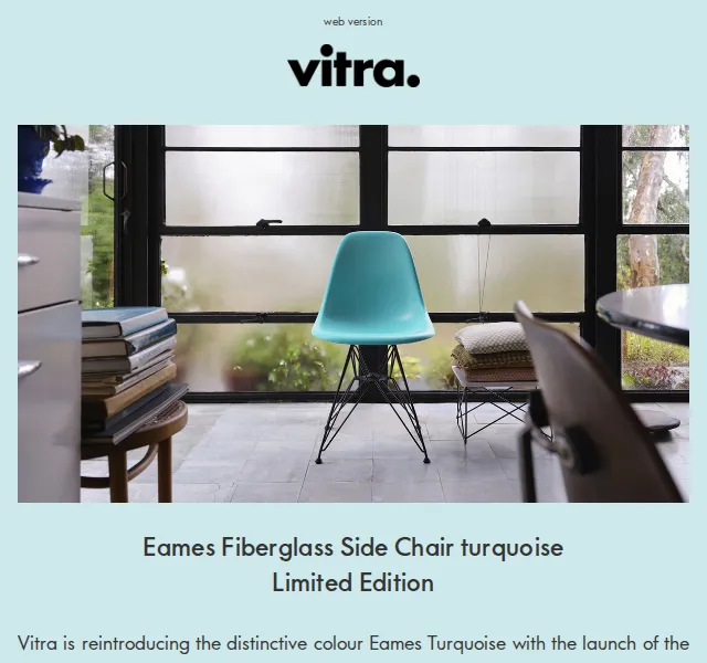 Vitra: Limitovaná edice Eames Fiberglass Chair – červen 2026 | Nuslet.cz