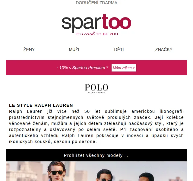 Spartoo.cz: Doručení zdarma & sleva 10% Premium – červen 2026 | Nuslet.cz