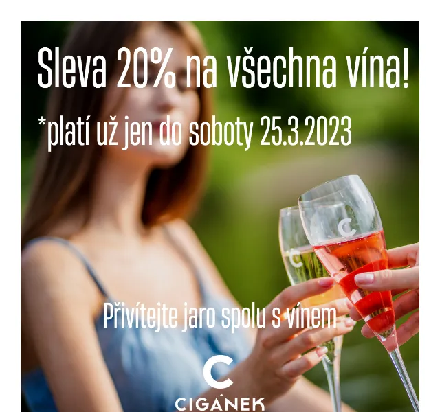 Vinociganek.cz: Sleva 20 % na všechna vína – červen 2026 | Nuslet.cz