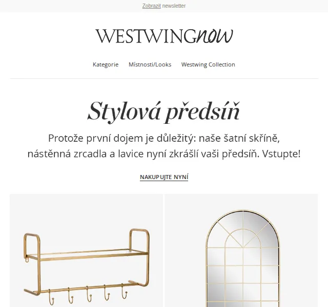 WestwingNow: šatní skříně a zrcadla – červen 2026 | Nuslet.cz