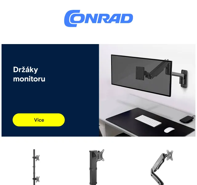 Conrad Electronic: Držáky na monitory a TV – červen 2026 | Nuslet.cz