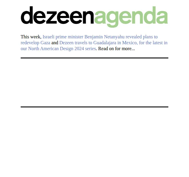 Dezeen Daily: Designové novinky z Gazy a Guadalajary – červenec 2026 | Nuslet.cz