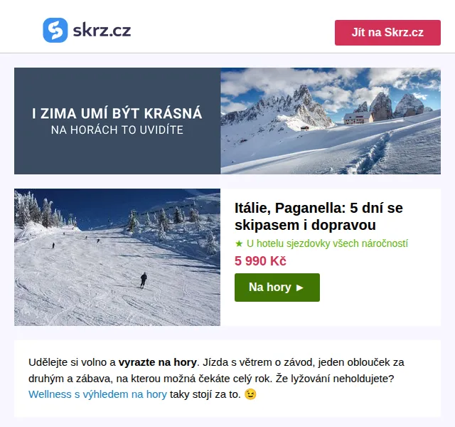 Skrz: Lyžařské ráje s dopravou i skipasem – červen 2026 | Nuslet.cz