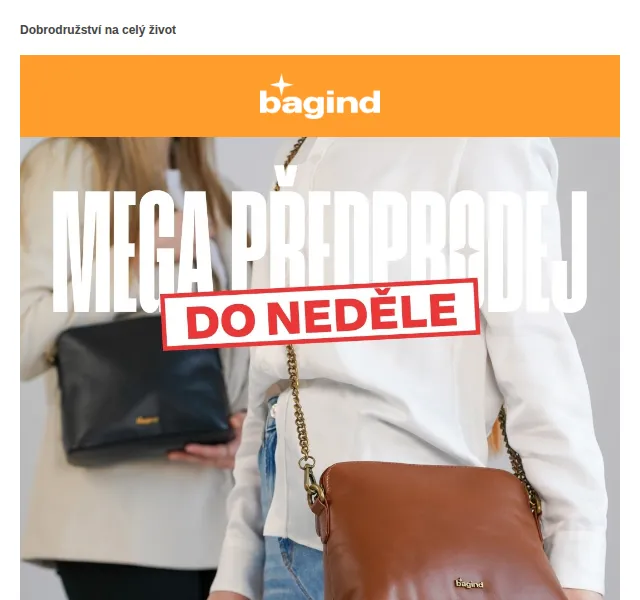 Bagind: sleva až 50 % na nové kabelky a batohy – březen 2026 | Nuslet.cz