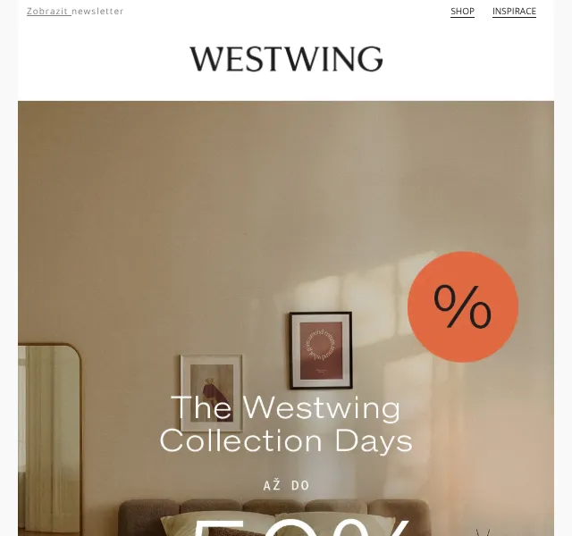 Westwing: až -50 % nábytku – září 2026