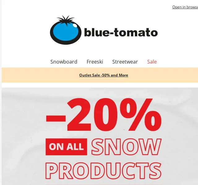 BLUE TOMATO: 20% na zimní vybavení – červen 2026 | Nuslet.cz