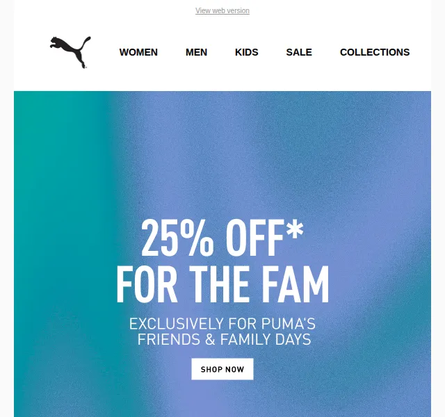 PUMA: 25% na vše pro rodinu – červen 2026 | Nuslet.cz