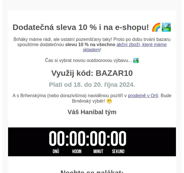 Hanibal.cz: Dodatečná sleva 10 % – říjen 2024 | Nuslet.cz
