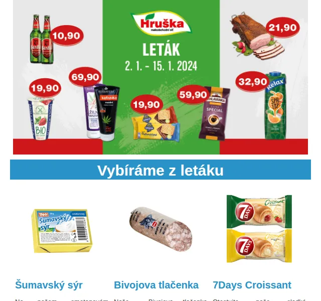 Váš HRUŠKA tým: Bivojova tlačenka 18,40 Kč – červen 2026 | Nuslet.cz