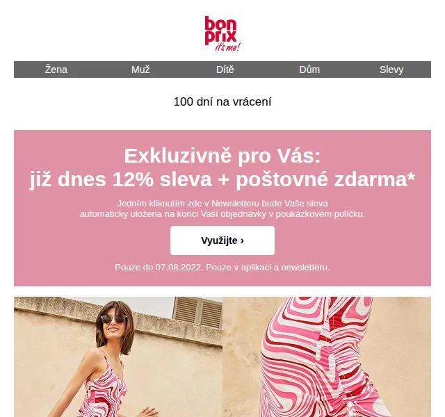 Bonprix: 12% sleva + poštovné zdarma – červen 2026 | Nuslet.cz