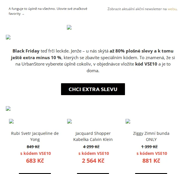 UrbanStore: Black Friday až −80 % – červen 2026 | Nuslet.cz