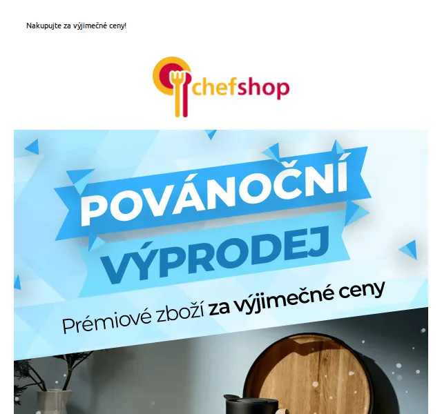 Chefshop: Povánoční výprodej se slevami až 60 % – červen 2026 | Nuslet.cz