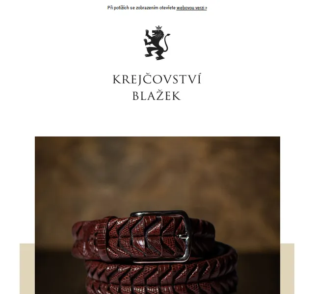 Blažek: 20% sleva na luxusní pánské doplňky z kůží exotických zvířat – červen 2026 | Nuslet.cz