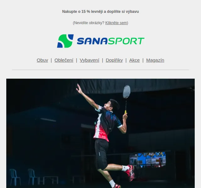 Sanasport: Halové dny – sleva 15 % – červen 2026 | Nuslet.cz