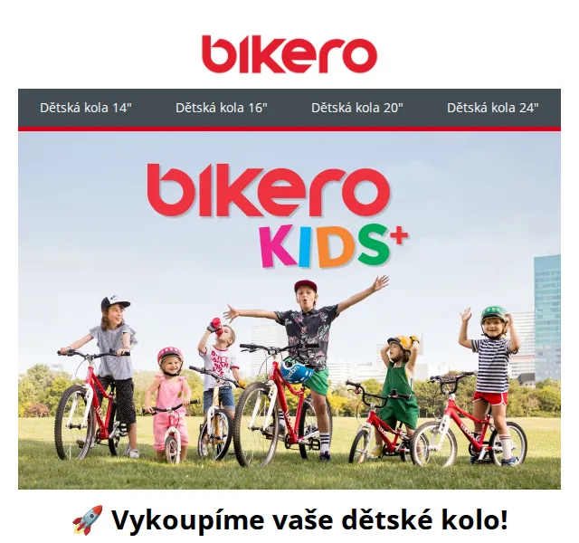 czbikero: Výkup dětských kol bikero KIDS+ – červen 2026 | Nuslet.cz