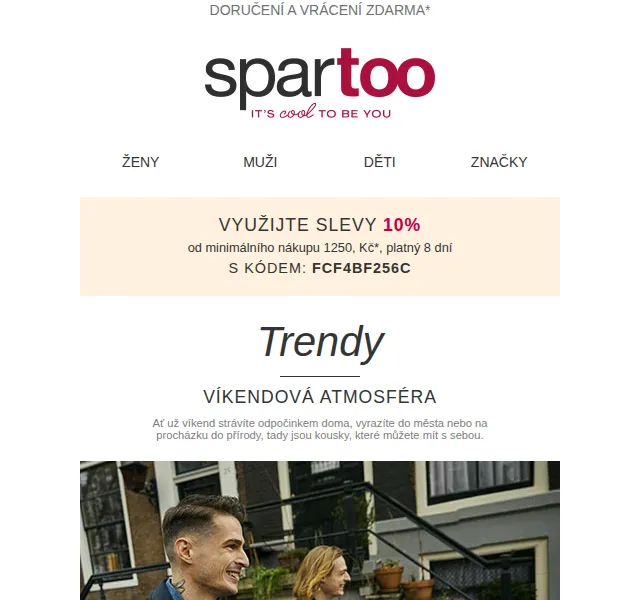 Spartoo.cz: Sleva 10 % na módu a obuv – červen 2026 | Nuslet.cz