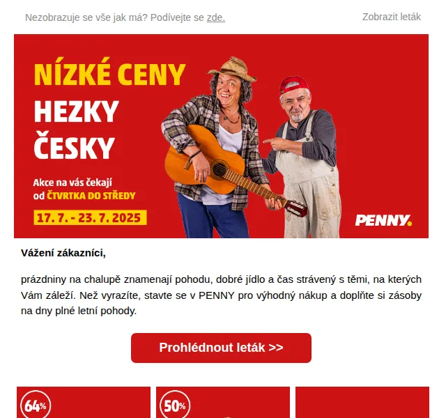 Penny: Letní akce na chalupu – červenec 2025 | Nuslet.cz