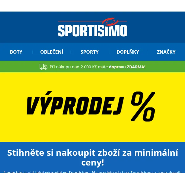 Sportisimo.cz: Letní výprodej – slevy až 50 % – červen 2026 | Nuslet.cz