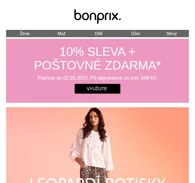Bonprix: 10% sleva a poštovné zdarma – červen 2026 | Nuslet.cz