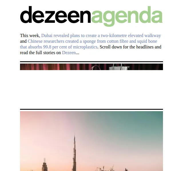 Dezeen Daily: Nová kolekce architektury a designu – červen 2026 | Nuslet.cz
