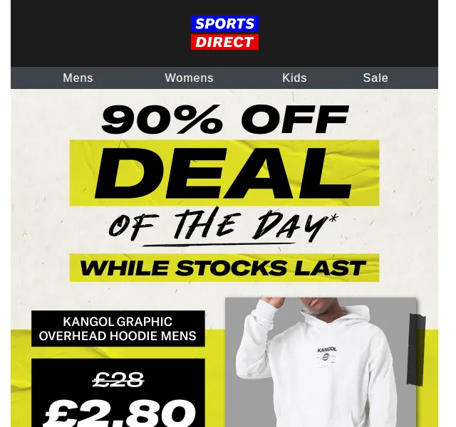 Sportsdirect.com: Kangol Hoodie za 2,80 £ – červen 2026 | Nuslet.cz