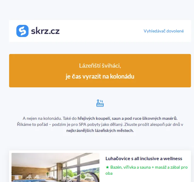 Vánoce na Skrz: wellness pobyty v lázních – červen 2026 | Nuslet.cz