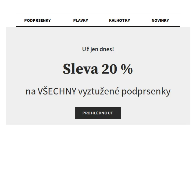 Astratex.cz: –20 % na všechny vyztužené podprsenky – červen 2026 | Nuslet.cz
