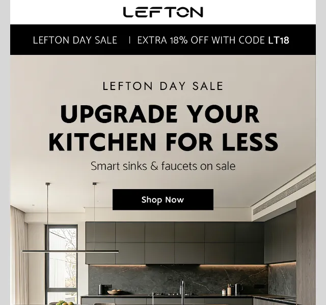 Lefton Sanitary: až 50 % sleva na chytré umyvadla – duben 2026