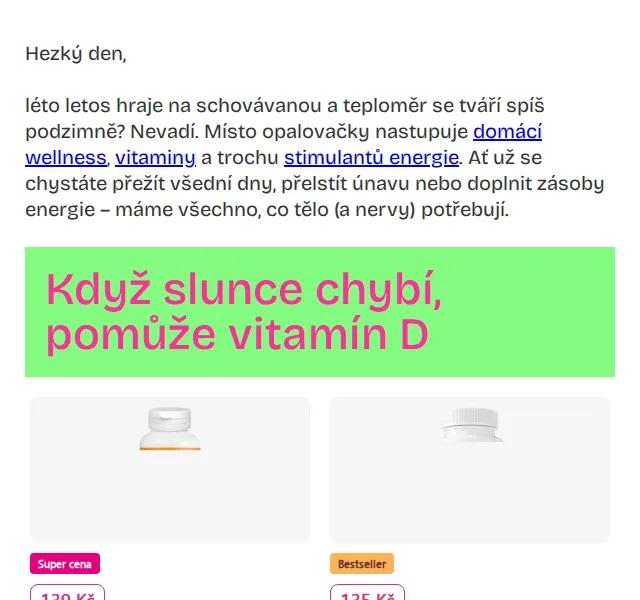 Pilulka.cz: Slevy na vitamín D, hořčík a doplňky stravy – červenec 2026 | Nuslet.cz